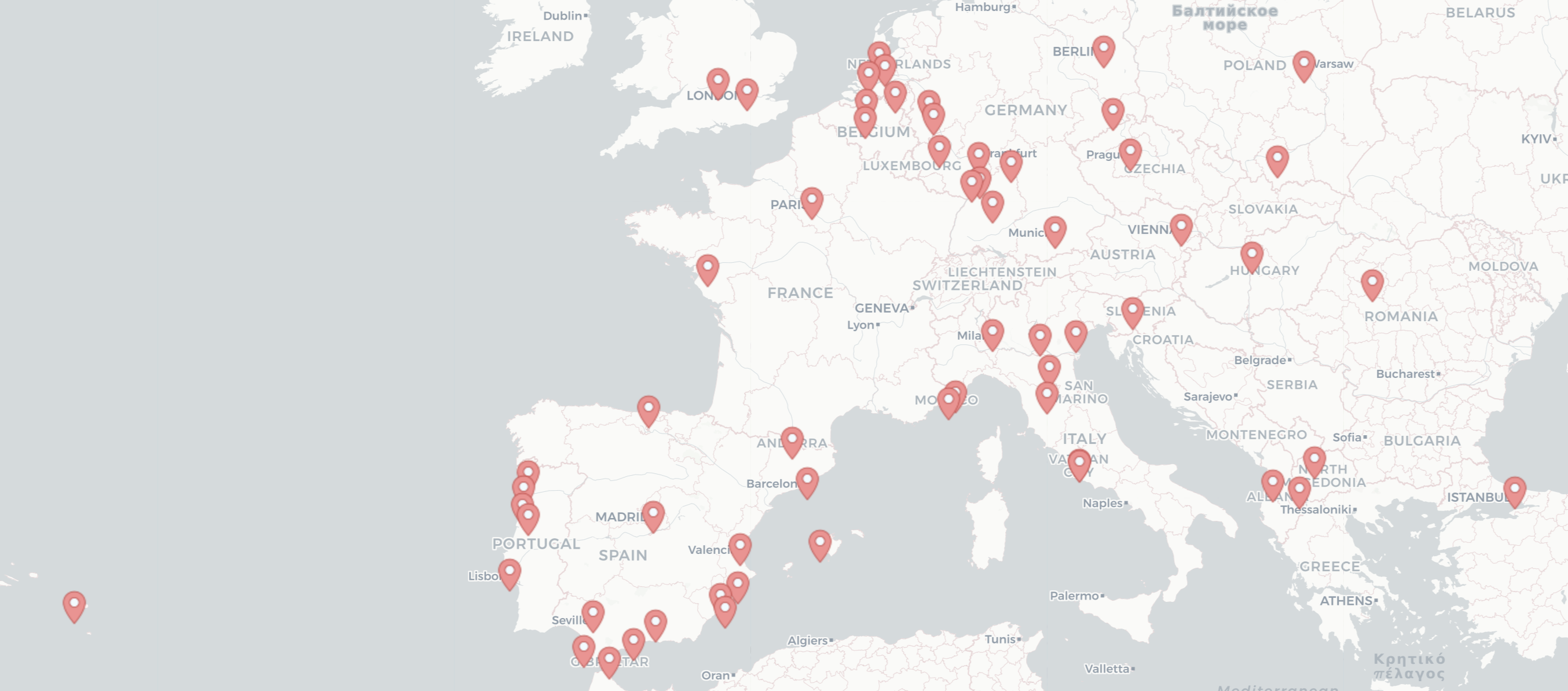 EuroTravels map preview